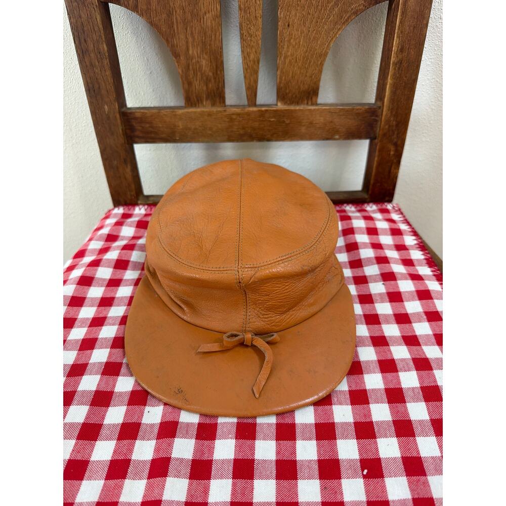 Aristacap Leather hat - newsboy hat - cap - handmade - womans hat. Union made